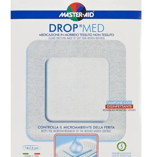 Master Aid Drop Med Αυτοκόλλητα Επιθέματα 14x14cm 5τμχ