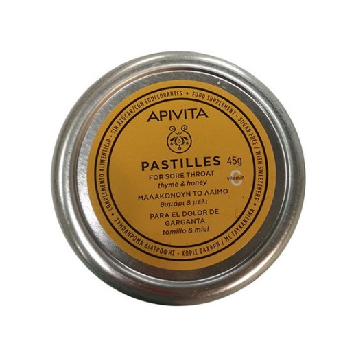 Apivita Pastilles Θυμάρι & Μέλι για το Βήχα & τον Ερεθισμένο Λαιμό 45gr