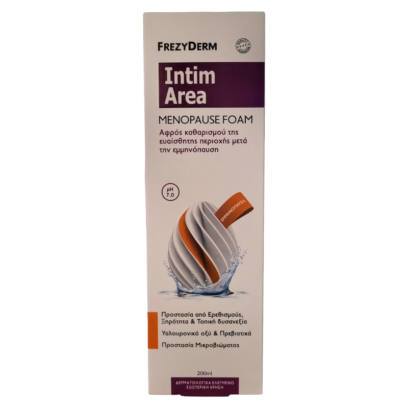 Frezyderm Intim Area Menopause Foam-Αφρός Καθαρισμού για μετά την Εμμηνόπαυση, 200ml Frezyderm Intim Area Menopause Foam-Αφρός Καθαρισμού για μετά την Εμμηνόπαυση, 200ml