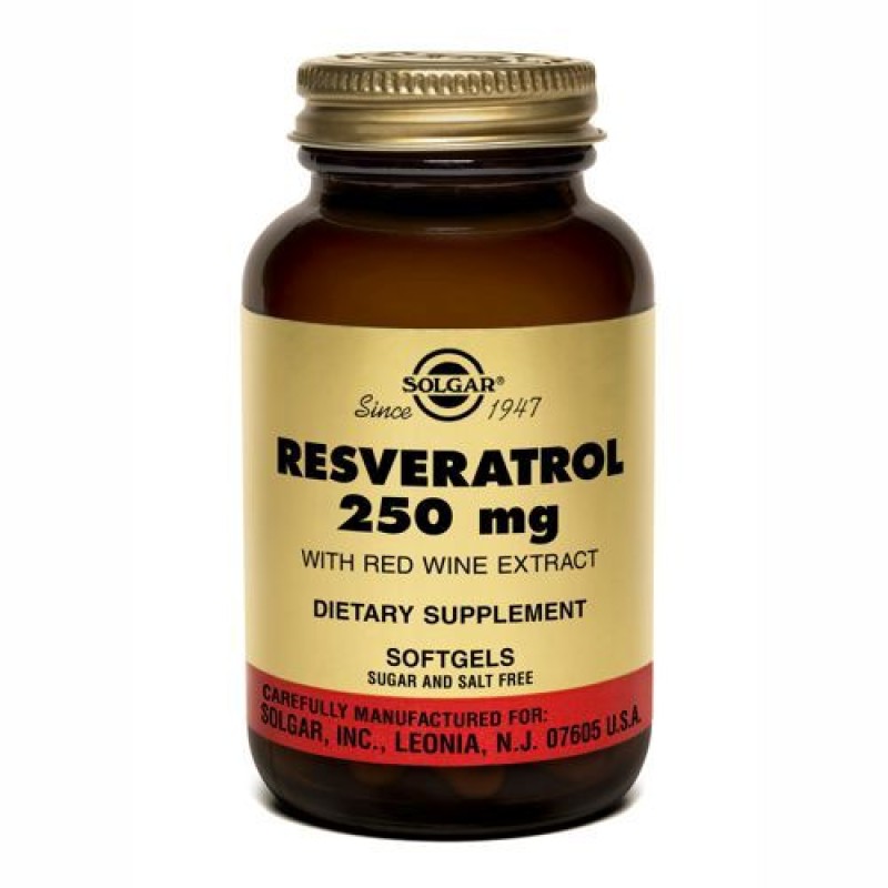 Solgar Resveratrol 250mg softgels 30s