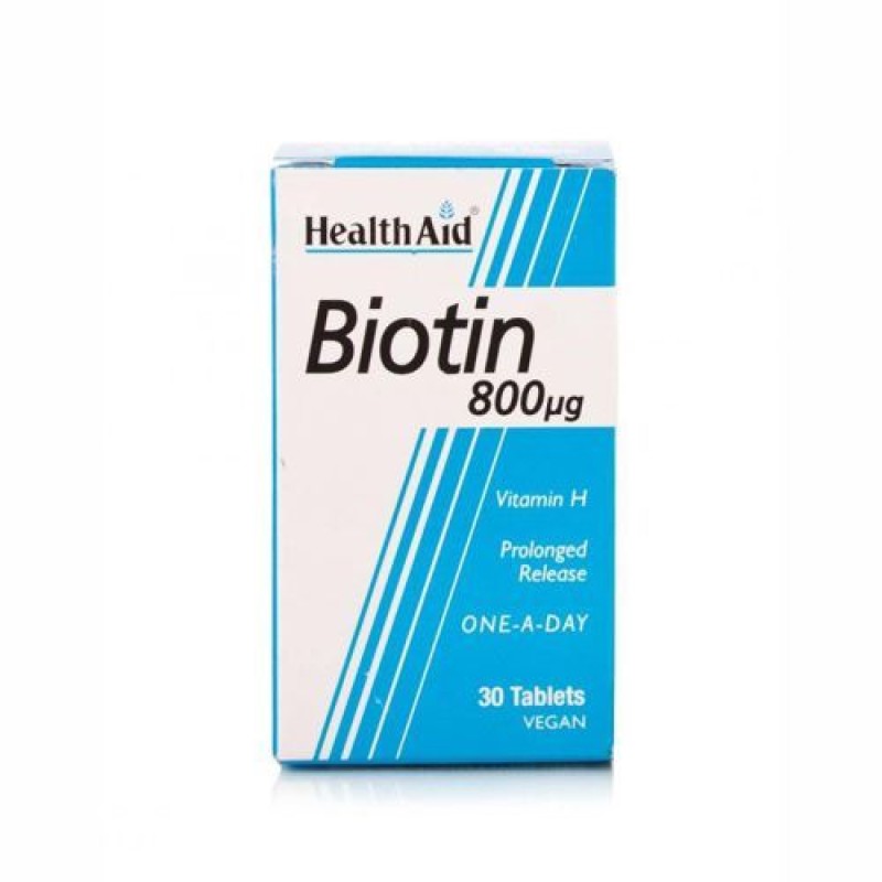 Health Aid Biotin 800mg (Vitamin H) tabs 30s