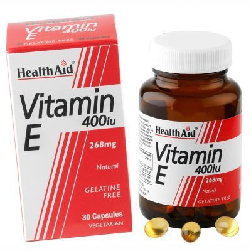 Health Aid Vitamin E 400 I.U. 268mg capsules 30s Health Aid Vitamin E 400 I.U. 268mg capsules 30s