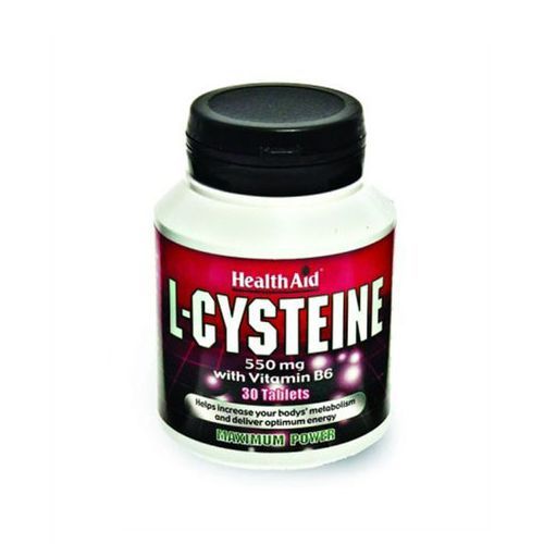 Health Aid L-Cysteine With Vit B6 550mg tabs 30s