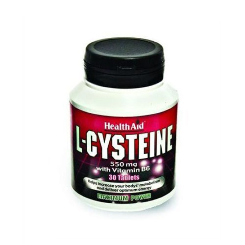 Health Aid L-Cysteine With Vit B6 550mg tabs 30s Health Aid L-Cysteine With Vit B6 550mg tabs 30s