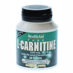 Health Aid L-Carnitine 500mg With Vit B6 & Chromium tabs 30s