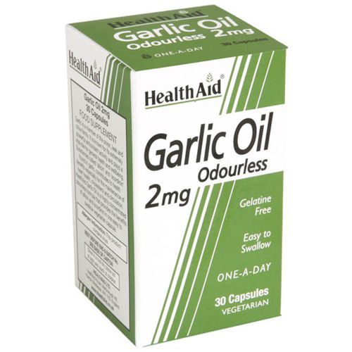 Health Aid Garlic Oil Odourless veg.caps 30s