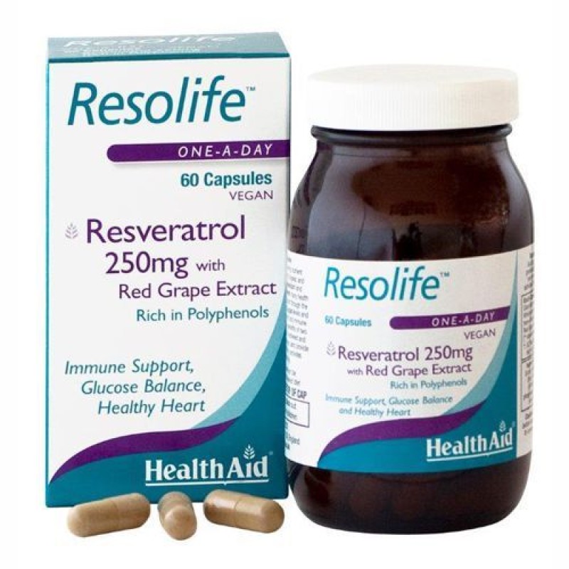 Health Aid Resolife 250mg veg.caps 60s