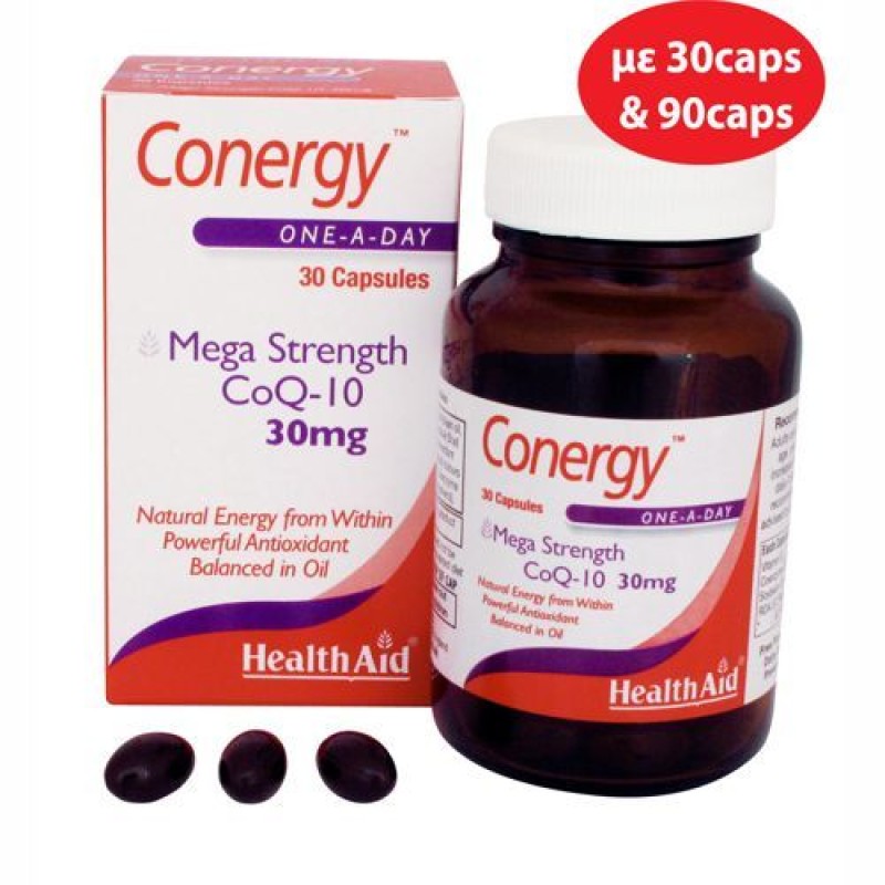 Health Aid Conergy CoQ10 30mg Capsules 30s