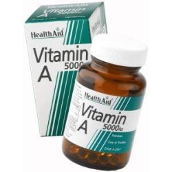 Health Aid Vitamin A 5000IU (Palmitate) Capsules 100s