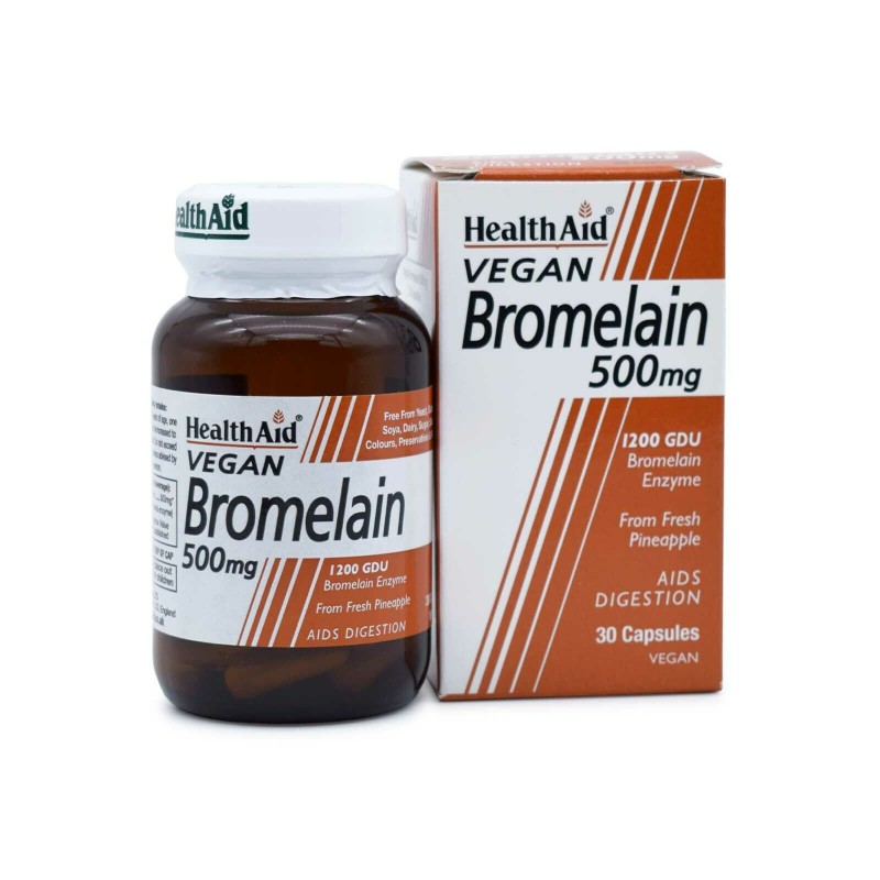 Health Aid Bromelain 500mg 30 φυτικές κάψουλες Health Aid Bromelain 500mg 30 φυτικές κάψουλες