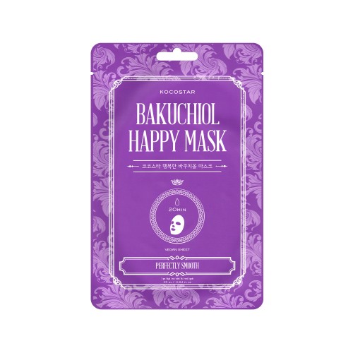 KOCOSTAR Bakuchiol Happy Mask,Εμποτισμένη μάσκα προσώπου με Bakuchiol,1 τεμ.