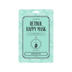 KOCOSTAR Retinol Happy Mask,Μάσκα προσώπου με ρετινόλη για λεία και λαμπερή επιδερμίδα,1 τεμ.