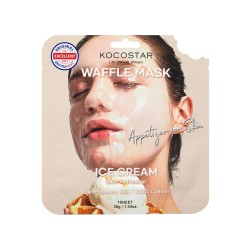 KOCOSTAR Waffle Face Mask Ice Cream,Εμποτισμένη καταπραϋντική μάσκα προσώπου,για ευαίσθητες επιδερμίδες 1 τεμ