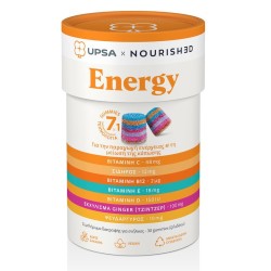 Upsa Nourished Energy Συμπλήρωμα Διατροφής για την Παραγωγή Ενέργειας 30 Ζελεδάκια