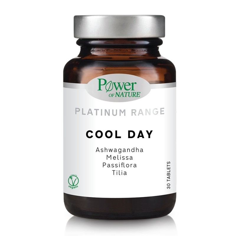 Power Of Nature Platinum Range Cool Day Συμπλήρωμα κατά του Άγχους & της Κούρασης 30 ταμπλέτες