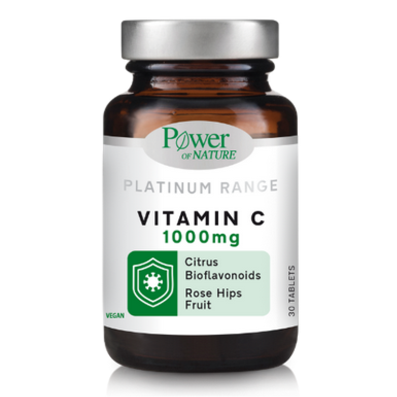 Power Of Nature Platinum Range Vitamin C Βιταμίνη για Ενέργεια & Ανοσοποιητικό 1000mg 30 ταμπλέτες