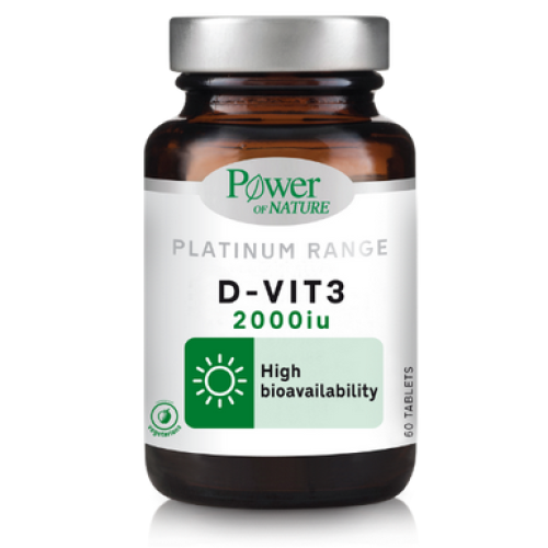 Power Of Nature Platinum Range D-Vit 3 2000iu 60 ταμπλέτες