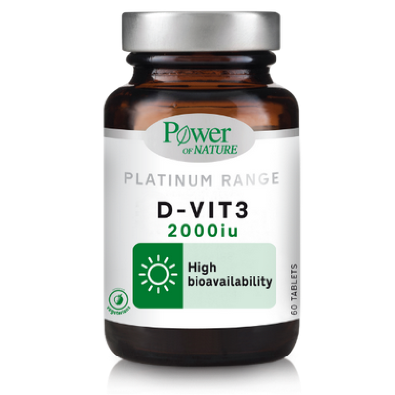 Power Of Nature Platinum Range D-Vit 3 2000iu 60 ταμπλέτες
