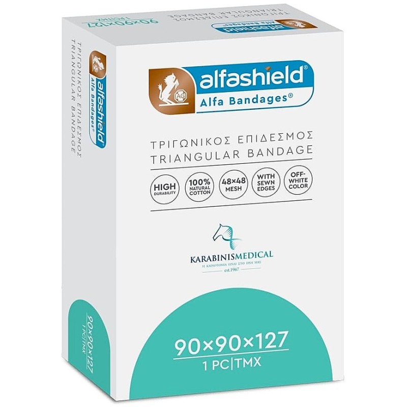 Alfashield Τριγωνικός Επίδεσμος 90x90x127, 1τμχ