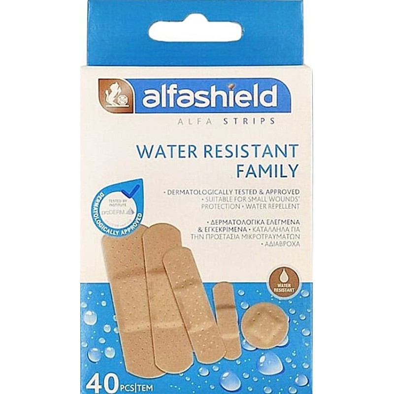 Alfashield Water Resistant Strips Family 5 Μεγέθη 40τμχ