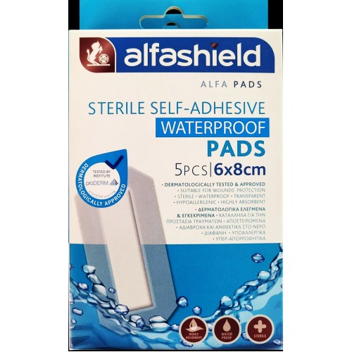 AlfaShield Αδιάβροχα Αυτοκόλλητα Επίθεματα 6*8cm 5τμχ