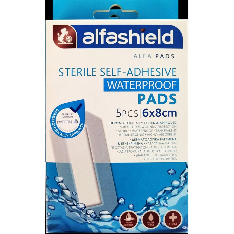 AlfaShield Αδιάβροχα Αυτοκόλλητα Επίθεματα 6*8cm 5τμχ