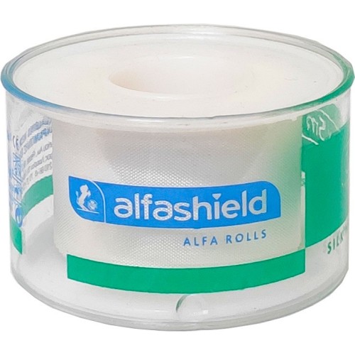 Alfashield Alfa Rolls Μεταξωτή Επιδεσμική Ταινία 5cm x 5m