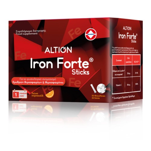 Altion Iron Forte Sticks με γεύση Πορτοκάλι 30 φακελίσκοι