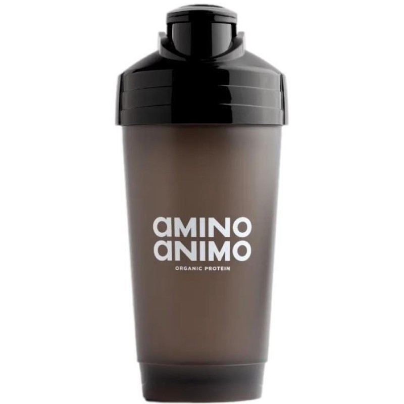 Amino Animo Πλαστικό Shaker Πρωτεΐνης, Καφέ Χρώμα 600ml