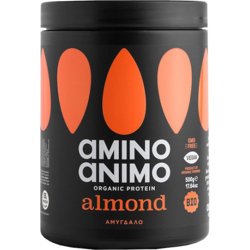 Amino Animo Organic Protein Almond, Βιολογική Πρωτεΐνη Αμυγδάλου 500 gr
