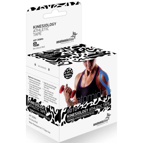 Anatomicline Kinesiolology Athletic Tape Art Zebra Επίδεσμος Κινησιοθεραπείας (8010) 5cmx5m