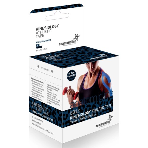 Anatomicline Kinesiolology Athletic Tape Black Panther Επίδεσμος Κινησιοθεραπείας (8012) 5cmx5m