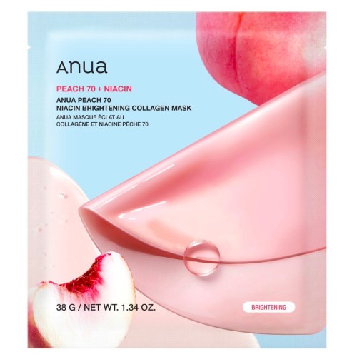 Anua Peach 70+ Niacin Μάσκα Ομορφιάς Προσώπου για Λάμψη Με Νιασιναμίδη 38g