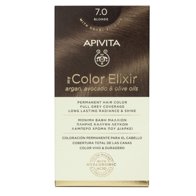 Apivita my color elixir - Ξανθό - Μόνιμη Βαφή Μαλλιών (7.0)