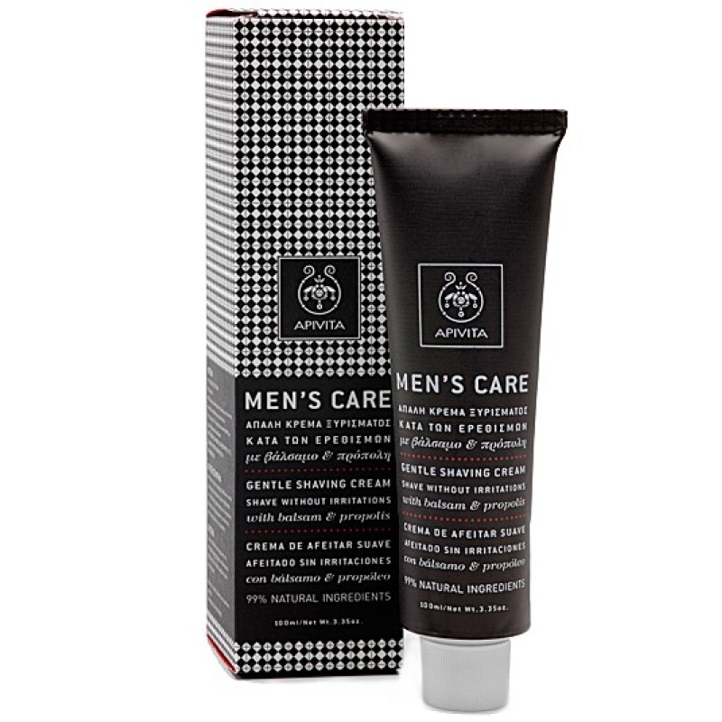Apivita Mens Care Απαλή Κρέμα Ξυρίσματος Κατά Των Ερεθισμών 100ml