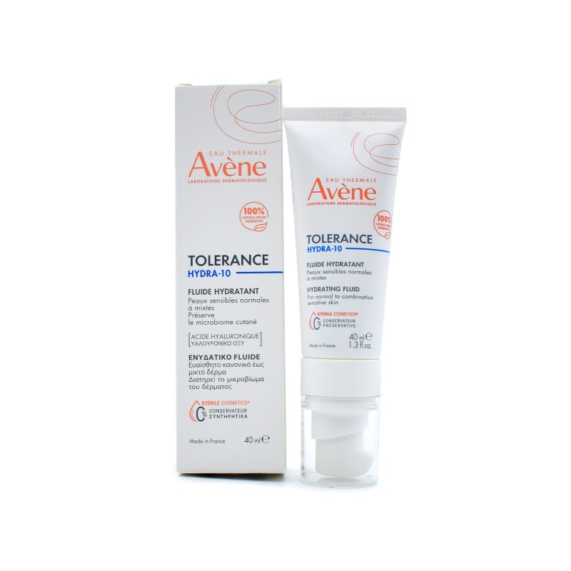 Avene Tolerance Hydra-10 Fluide Ενυδατική λεπτόρρευστη κρέμα για Κανονικό έως Μεικτό Δέρμα, 40ml