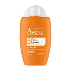 Eau Thermale Avène Ultra Fluid Invisible Αδιάβροχη Αντηλιακή Κρέμα Προσώπου SPF50+ 50ml