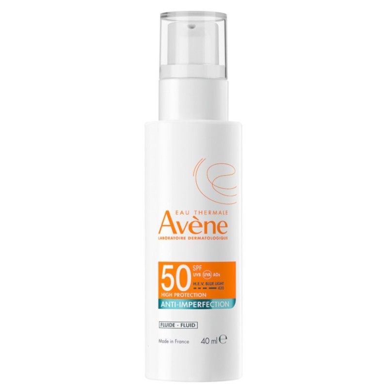Avene Eau Thermale - Fluide Anti-Imperfection Αδιάβροχη Αντηλιακή Λοσιόν Προσώπου SPF50 40ml