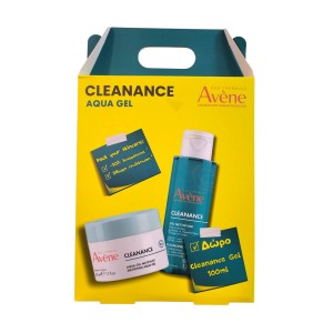Avène Cleanance Promo Pack – Aqua-Gel Mattifiant 50ml + Gel Nettoyant 100ml + Comedomed Peeling 40ml