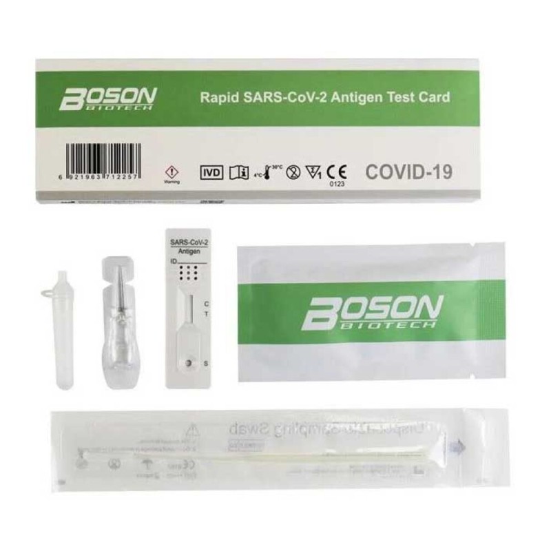 BOSON Rapid SARS-CoV-2 Covid Αυτοδιαγνωστικό Τεστ Ταχείας Ανίχνευσης Αντιγόνων με Ρινικό Δείγμα 1τμχ