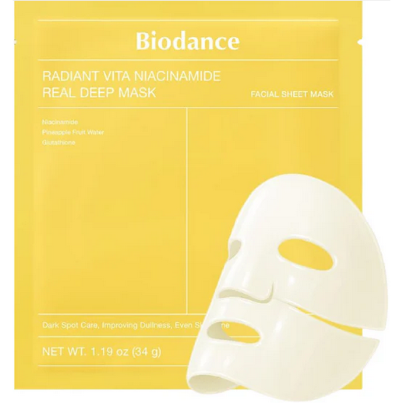 Biodance Radiant Vita-Niacinamide Real Deep Mask - Gel Μάσκα για ομοιόμορφο τόνο επιδερμίδας 32 g
