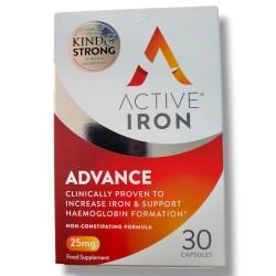 Bionat Active Iron 25mg Συμπλήρωμα Διατροφής με Ενεργό Σίδηρο, 30caps