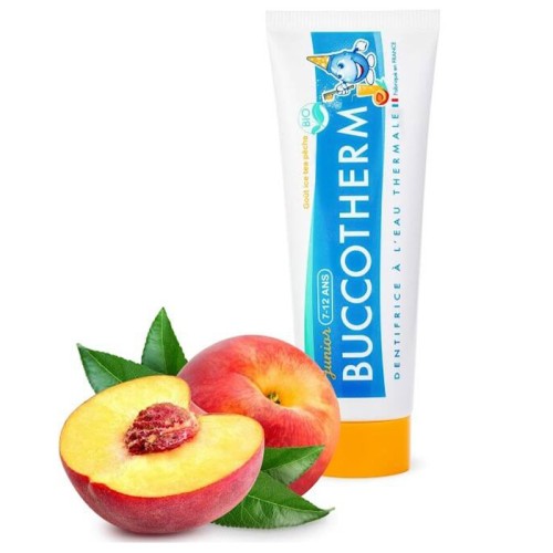 Buccotherm Vegan/Organic Junior Toothpaste Παιδική Οδοντόκρεμα για 7-12 ετών με Γεύση Ροδάκινο 50ml