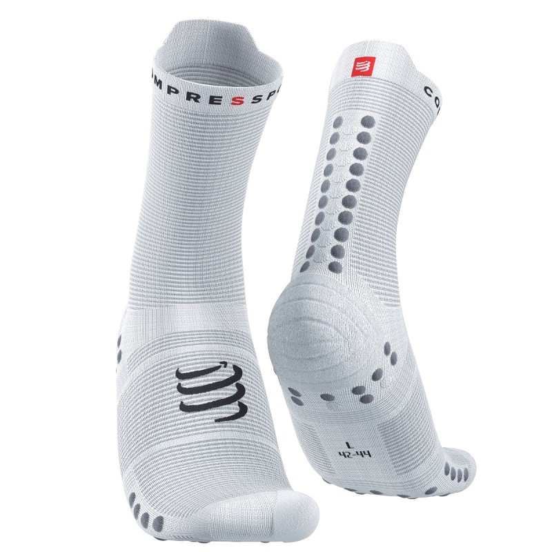 COMPRESSPORT PRO RACING SOCKS V4.0 RUN HIGH WHITE ALLOY 1 ΖΕΥΓΟΣ