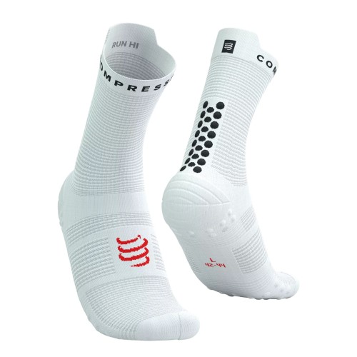 COMPRESSPORT PRO RACING SOCKS V4.0 RUN HIGH - WHITE / BLACK 1 ΖΕΥΓΟΣ