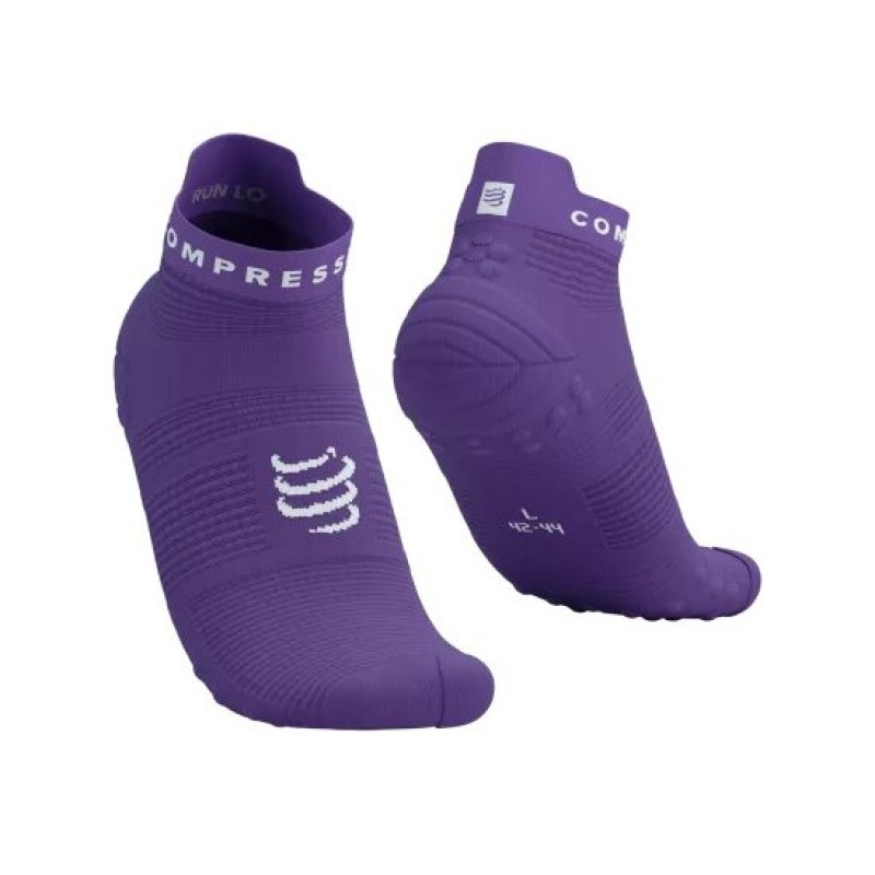 Compressport Pro Racing Socks V4.0 Run Low - Lilac / White