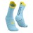 Compressport Pro Racing Socks V4.0 Ultralight Run High – Cashmere Blue/Yellow