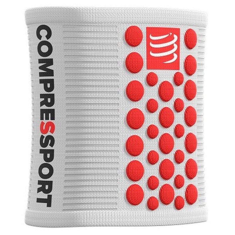 Compressport Wrist band (Άσπρο-Κόκκινο)