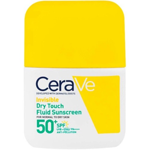 CeraVe Invisible Dry Touch Fluid Sunscreen - Αντηλιακό Προσώπου Για Κανονική Έως Λιπαρή Επιδερμίδα​ SPF50+​ 50ml