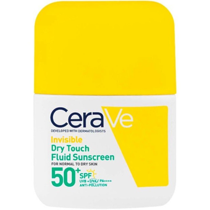 CeraVe Invisible Dry Touch Fluid Sunscreen - Αντηλιακό Προσώπου Για Κανονική Έως Λιπαρή Επιδερμίδα​ SPF50+​ 50ml